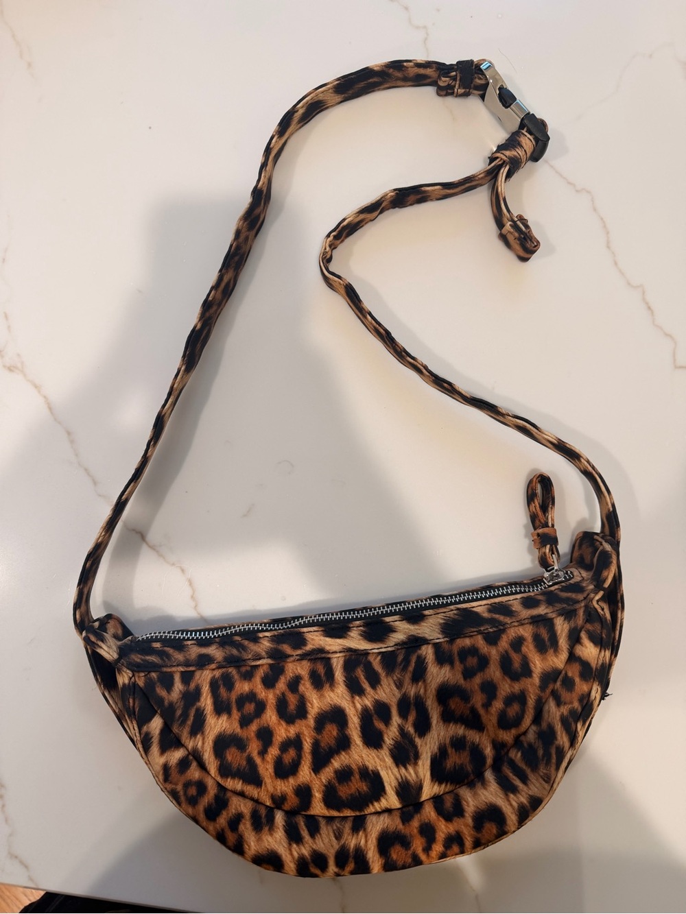 Zara Leopard Print Crossbody Bag in Brown and Black